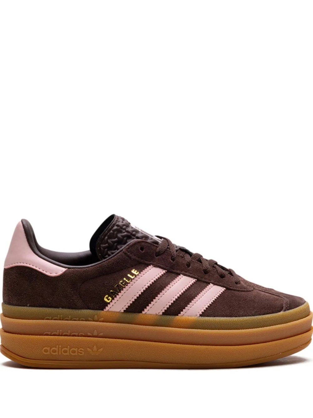 NWOT adidas Gazelle Bold Women's Sneakers in Pink and Brown Suede Sz 9
